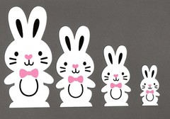 Bunny Die Cuts, White or Chocolate, Easter Bunny die Cuts – Scrapbooking