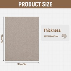 20 Pcs Book Board, Binder Board, Cover Board, Heavy Duty Chipboard for Book B…