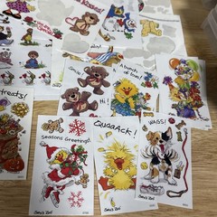 vintage suzy’s zoo stickers 3 Sealed Packs – 15 Full Sheets 10 Partial 21 Mini