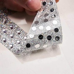 4-Inch SILVER Letter Number Self-Adhesive Rhinestones GEMS STICKERS Party Crafts
