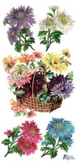 VIOLETTE STICKER – DAHLIAS – 7 3/4″ x 3 3/4″ 19.5 cm x 9.5cm