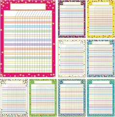 9 PCS Confetti Classroom Charts Classroom Incentive Chart Homework Data Chart…