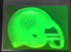 VTG Polaroid 3-D 90’s Hologram Sticker- SUPERBOWL XXV Helmet 1.5 x 2.25″