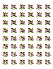48 FARM ANIMALS ENVELOPE SEALS LABELS STICKERS 1.2″ ROUND