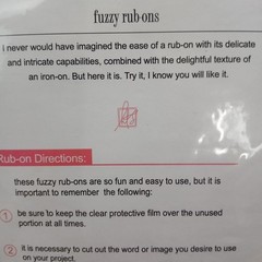 Heidi Swapp Rub-ons Fuzzy ~ Boy Crimson ~ hs63172 NEW