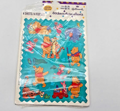VTG Hallmark Winnie The Pooh Sticker Set of 3 Full Sheets Tigger Piglet Eeyore