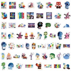 60PCS Inside Out Sticker Set, Waterproof Vinyl Decals, Anime Character