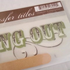 My Mind’s Eye Rub On Scrapbook Embellishments Paper Crafts- 1 Sheet Camping Out