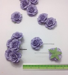 Off White & Purple Roses Valentine Card Scrapbooking Wedding ฺBouquet Bundle DIY
