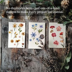 450Pcs Dried Pressed Flower Stickers for Scrapbooking Planner Journal DIY