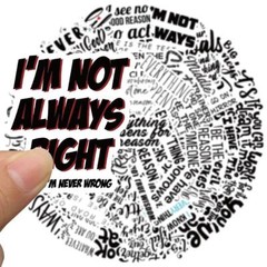 Quotes Stickers Vinyl Decal Motivational Sayings Sentiments Craft Pack Lot 50pc