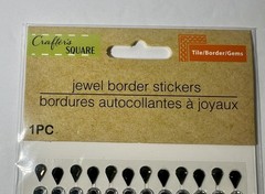 Crafters Square Jewel Border Stickers Title Boarder Gems Black Lot of 6