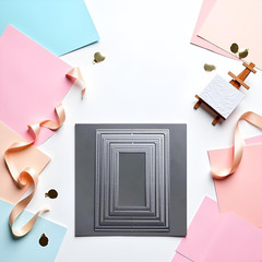 Rectangle Border Die Cut for Card Making, Scrapbooking Die-Cuts, Metal Cutting