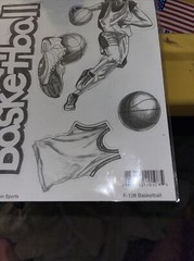 Vintage Stickers Scrappin’ Sports Basketball Women’s Hoops 5 1/2 X 8 1/2 Sheet