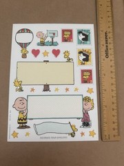 Charles M Schulz Peanuts Snoopy & Friends Sticker Sheet Large Format Hallmark