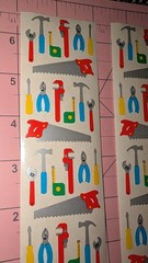 Vintage Mrs Grossman’s Stickers Tools Saw Screwdriver Hammer Lot Of 3 Strips