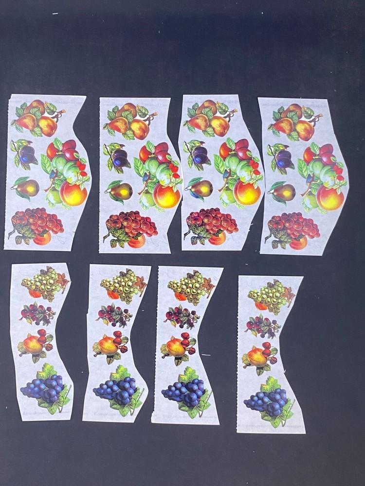 Mrs. Grossman’s Fruit Design Lines Border Sticker Lot Sheets Vintage 1995