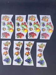 Mrs. Grossman’s Fruit Design Lines Border Sticker Lot Sheets Vintage 1995