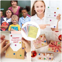 2800 PCS Star Stickers for Kids Reward, 8 Colors Holographic Small Star Stick…