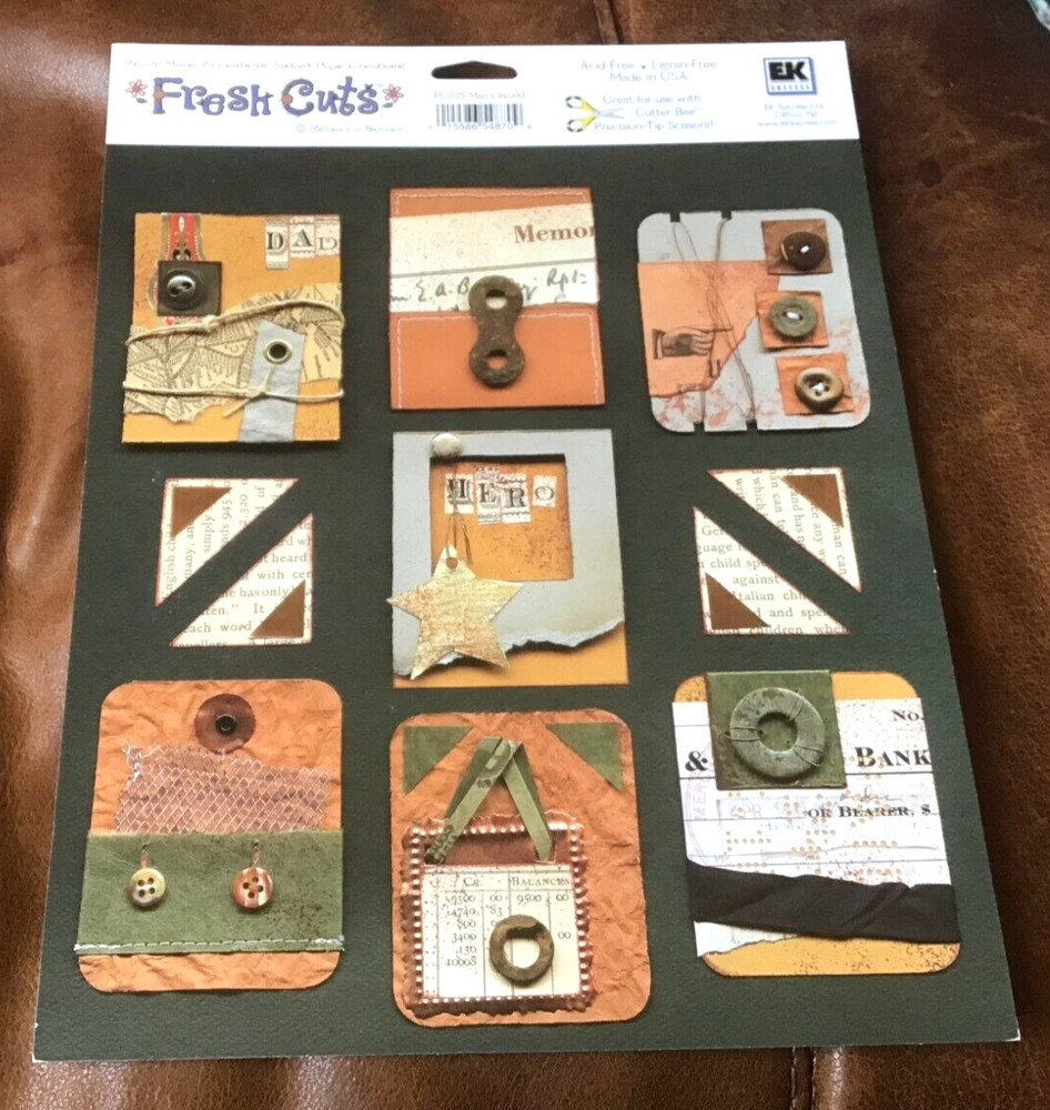 Rebecca Sower FRESH CUTS Cut-out Embellishments EK Success MAN’S WORLD *