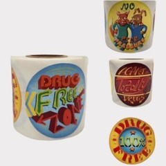Vtg 80s 90s Dare Anti Drug Sticker Roll Drug Free School Kids Ad – (1) Roll