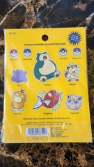 Pokémon Puffy Sticker Set 10-Count Featuring Ditto, Snorlax, Meowth
