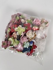 Lot of Loose Artificial Flowers Various Crafting, Card Making, Sewing, Scrapbook