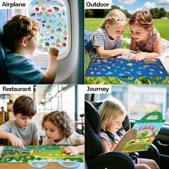 iGetooy Reusable Sticker Books for Toddlers 1-3, 3 Sets Sticker Books for Toddle