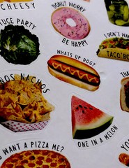 HALLMARK «HAPPY FOOD STICKER’S» HAPPY QUOTES 15 TOTAL-PIECES OF FOOD!