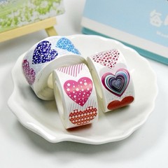 40Pcs 1″ Love Heart Stickers Handmade DIY Party Round Labels