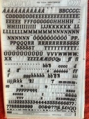 SEVEN (7) Letraset INSTANT LETTERING Transfer Letters Knightsbridge 48pt NICE 2
