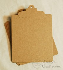 Bare Chipboard 3-9/16″ x 5-1/16″ Clipboard Die Cut 4 pieces