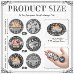 24 Pcs Dumpster Fire Challenge Coin Dispatcher Employee Appreciation Gifts Dumps