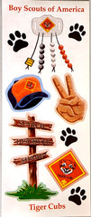 It Takes Two Tiger Cubs Boy Scouts Sticker Sheet 5×12 Vintage 2004 Scrapbook NOS