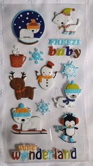 3Birds Sparkly Puffs Fun Dimensional Puffy Sparkle Stickers 8 sheets /401
