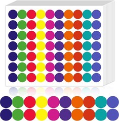 Dot Stickers – 1400 PCS Colored Circle Stickers for Kids | Back to School Suppli