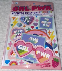 NEW Ooly GRL PWR Girl Power Strawberry Scented Scratch & Sniff Sticker