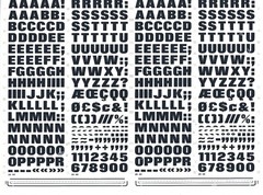 MECANORMA Transfer Lettering Sheet A3 Letraset #644 FOLIO CARAVELLE BOLD 13.3MM