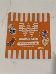 Whataburger Sticker Pack 5 of 5 Collectible 2026 Kids Meal Toy 8 Stickers Sealed