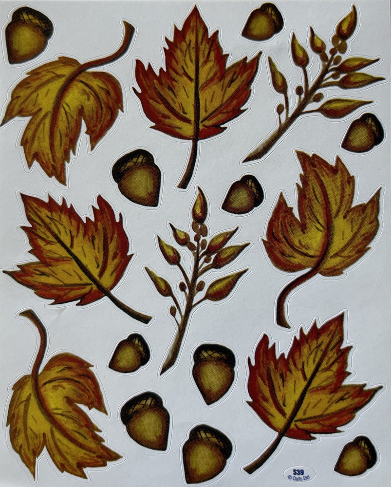 FALL LEAVES & CHESTNUT￼ Sticker(18pc)Stickabilitie•Chestnut •Autumn•Tree•Falling