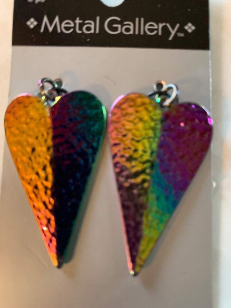 METAL GALLERY RAINBOW COLORS HEART-SHAPED JEWELRY 1PC