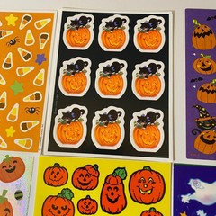 Hallmark & AGC Halloween Stickers Set Ghosts Cats Skeletons Pumpkins & More