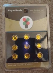 Imaginisce Jingle Brads More than Mistletoe 9 Pieces Yuletide Yellow