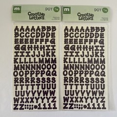 Lot of 2 Making Memories 7/16” Dot Deep Plum Creative Letters Alphabet Stickers