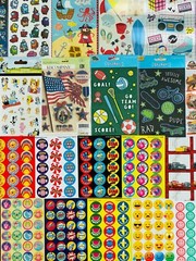 1099 Random Stickers Laser Full Sheet Glossy Cute Stickers Creative Diy Cartoon