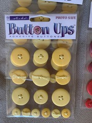 Sticko Button Ups Adhesive Buttons 6 Packs Total 3 Red 3 Yellow New