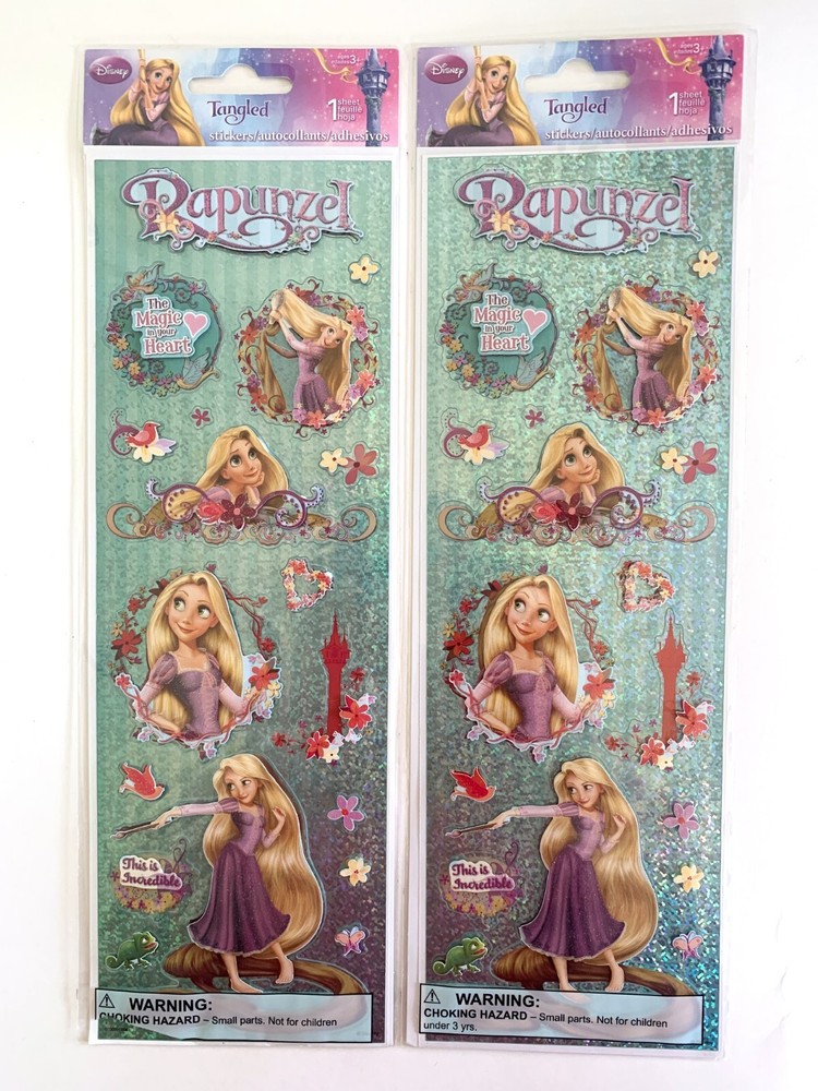 Lot of 2 Pkgs SandyLion Disney Rapunzel Tangled Dimensional Stickers