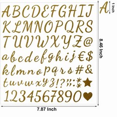 790 Pieces 10 Sheets Self Adhesive Glitter Alphabet Letter Stickers for Class…