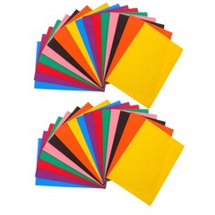 40 Pcs Color Corrugated Paper Construction Multi Coloured Colored Cardboard