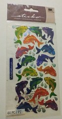 Sticko Metallic stickers FANTASTIC FISH Raindrops 44 Pieces New In Packaging
